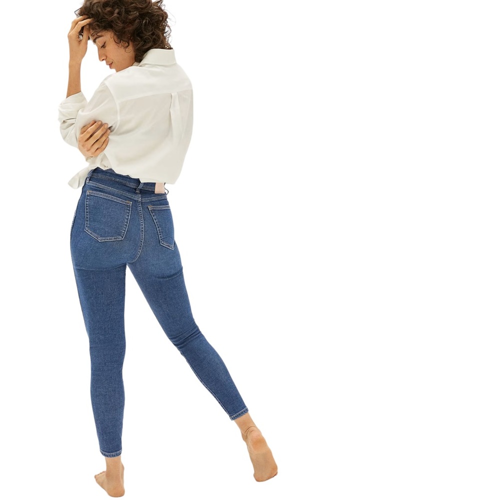 NWT Everlane The Way-High® Clean Front Skinny Jean Vintage Blue Women's … - Picture 3 of 16
